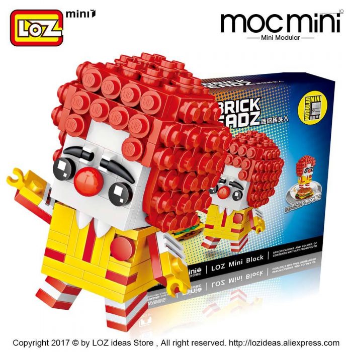LOZ Mini Blocks Building Blocks Clown Figure Figurine Anime Toys for Children Hamburger Model Ronald Action 2 - LOZ MALL
