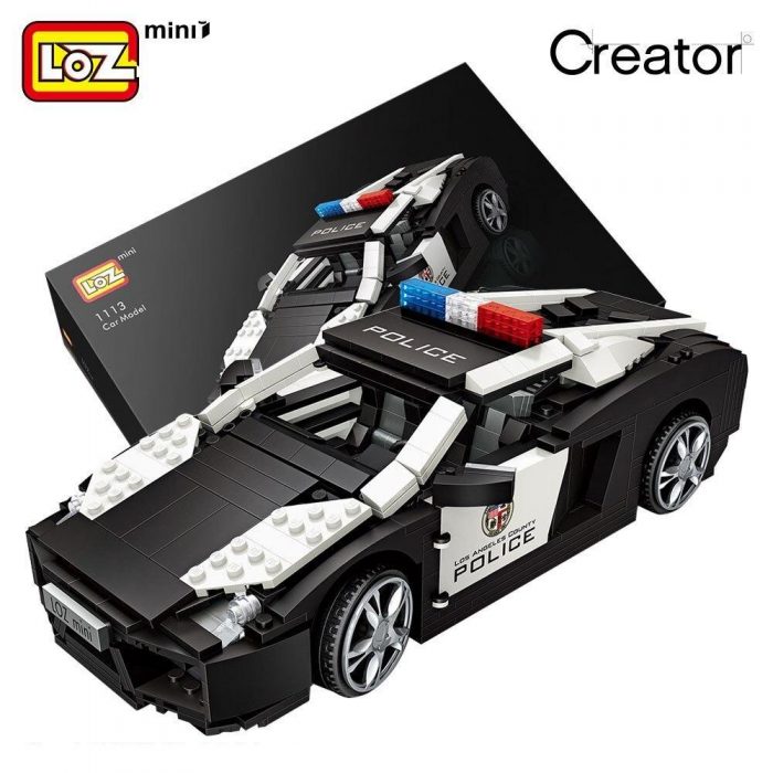 LOZ Mini Blocks Technic Mini City Police Car Model Building Bricks Vehicle Racing Car Assembly Toy - LOZ MALL