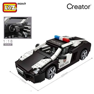 LOZ Mini Blocks Technic Mini City Police Car Model Building Bricks Vehicle Racing Car Assembly Toy 2 - LOZ MALL