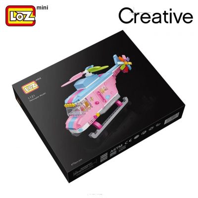 LOZ Mini Building Blocks Pink Helicopter Aircraft Assemable Kids Educational Toys for Children Creator Technic Girl 1 - LOZ MALL