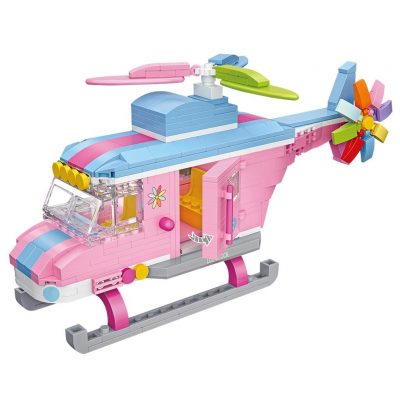 LOZ Mini Building Blocks Pink Helicopter Aircraft Assemable Kids Educational Toys for Children Creator Technic Girl 2 - LOZ MALL
