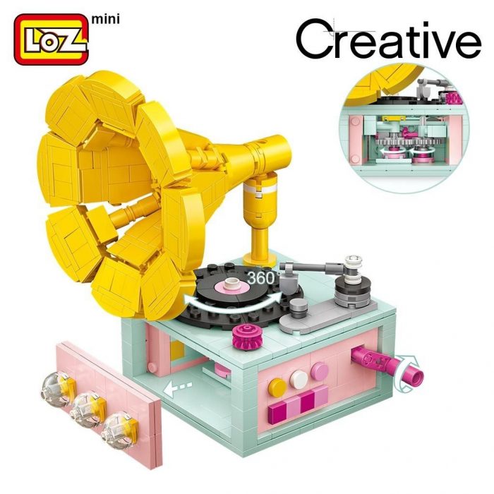 LOZ Mini Building Blocks phonograph Assemable Kids Educational Toys for Children Creator Technic Girl Play House 1 - LOZ MALL