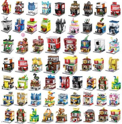SEMBO SD6088-SD6091 & SD6042-SD6045 & SD6062-6069 Mini Street Cute Small Shop - LOZ Blocks Official Store