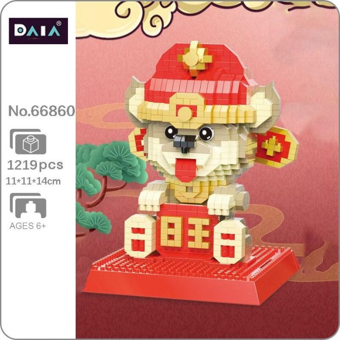 DAIA 66860 Chinesische Sternzeichen Peking oper Verm gen Robe Hund Tier Modell Mini Diamant Bl cke - LOZ MALL