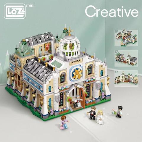LOZ new product wedding church hall small particles assembled building blocks folding building toy model three - LOZ MALL