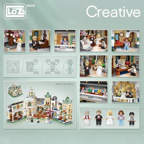 LOZ new product wedding church hall small particles assembled building blocks folding building toy model three - LOZ MALL