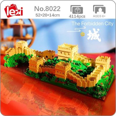 Lezi 8022 World Architecture China Great Wall Tree 3D Model DIY Mini Diamond Blocks Bricks Building - LOZ MALL