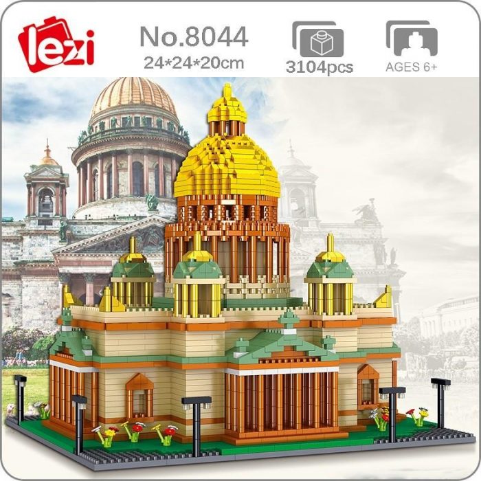 Lezi 8044 World Architecture St Isaac s Cathedral Museum Church DIY Mini Diamond Blocks Bricks Building - LOZ MALL