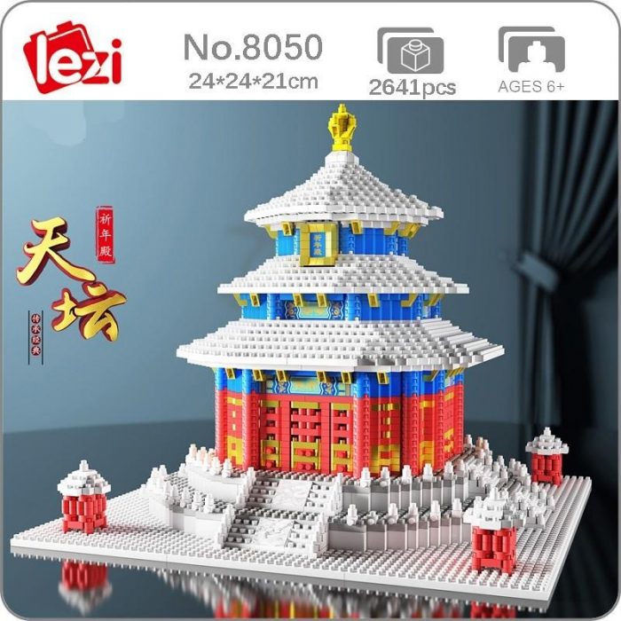 Lezi 8050 World Architecture Ancient Temple of Heaven Snow Winter Mini Diamond Blocks Bricks Building Toy - LOZ MALL