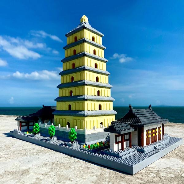 Lezi 8185 World Architecture China Ancient Wild Goose Pagoda Tower Mini Diamond Blocks Bricks Building Toy - LOZ MALL