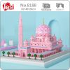 Lezi 8188 World Architecture Masjid Putra Pink Mosque Church Palace Mini Diamond Blocks Bricks Building Toy - LOZ MALL