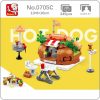 Sluban B0705C Food Court Hot Dog Fast Food Restaurant City Street Assembly Mini Blocks Bricks Building - LOZ MALL