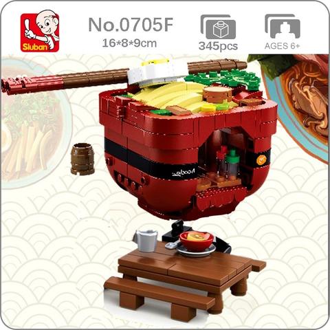 Sluban B0705F Fast Food Court Japanese Ramen Noodle Restaurant DIY Assembly Mini Blocks Bricks Building - LOZ MALL