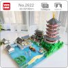 Weagle 2622 World Architecture West Lake Tower Temple Pagoda Ship 3D Mini Diamond Blocks Bricks Building - LOZ MALL