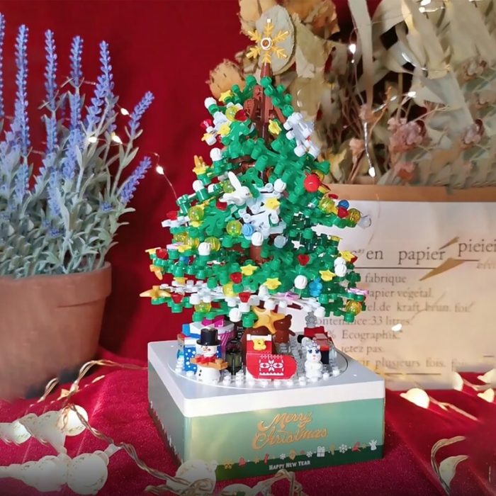 LOZ 1237 Merry Christmas Tree Music Box Santa Claus Snowman Stockings Animal Mini Blocks Bricks Building 2 - LOZ MALL
