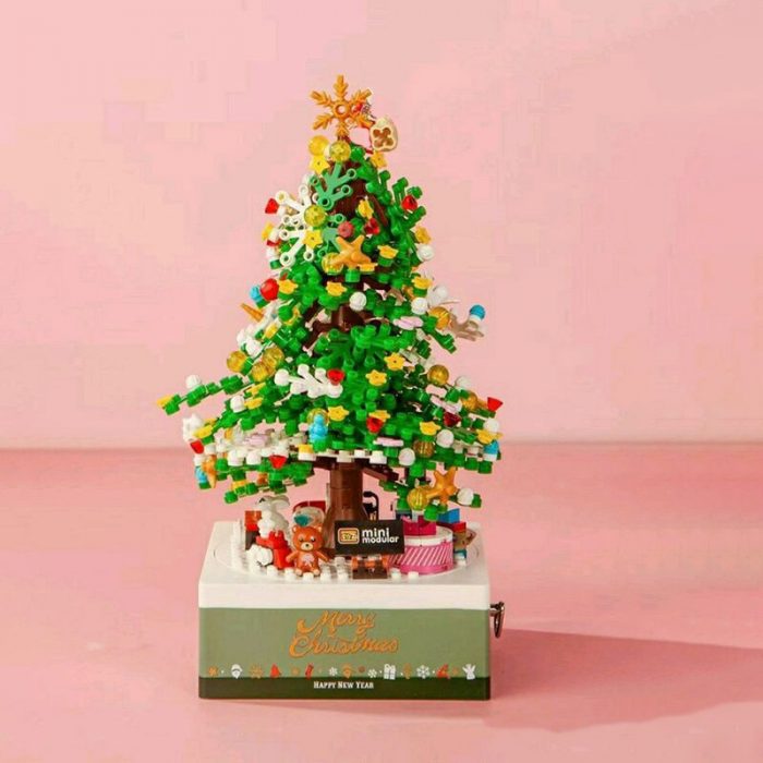 LOZ 1237 Merry Christmas Tree Music Box Santa Claus Snowman Stockings Animal Mini Blocks Bricks Building 4 - LOZ MALL