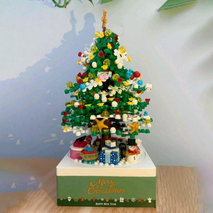 LOZ 1237 Merry Christmas Tree Music Box Santa Claus Snowman Stockings Animal Mini Blocks Bricks Building 6 - LOZ MALL