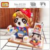 LOZ 8119 Animal World Panda Painter Artist Pet Doll Brush Pigment 3D Mini Diamond Blocks Bricks - LOZ MALL