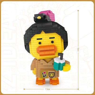 LOZ 9267 Animal World Yellow Duck Milk Tea Drink Kimono 3D Model DIY Mini Diamond Blocks 3 - LOZ MALL