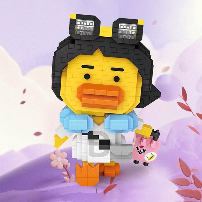 LOZ 9268 Animal World Yellow Duck Trip Suitcase Glasses 3D Model DIY Mini Diamond Blocks Bricks 1 - LOZ MALL