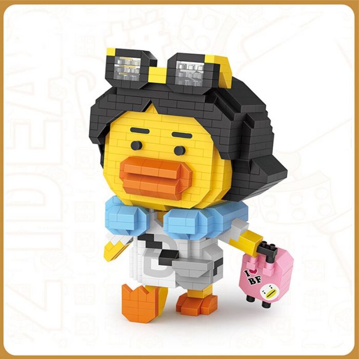 LOZ 9268 Animal World Yellow Duck Trip Suitcase Glasses 3D Model DIY Mini Diamond Blocks Bricks 2 - LOZ MALL