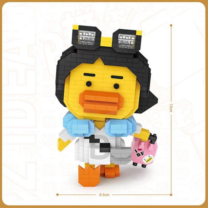 LOZ 9268 Animal World Yellow Duck Trip Suitcase Glasses 3D Model DIY Mini Diamond Blocks Bricks 3 - LOZ MALL