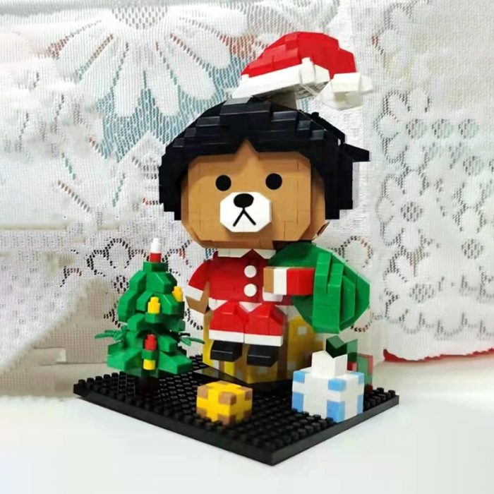 LOZ 9276 Animal World Christmas Bear Boy Santa Claus Coat Tree Gifts Mini Diamond Blocks Bricks 1 - LOZ MALL