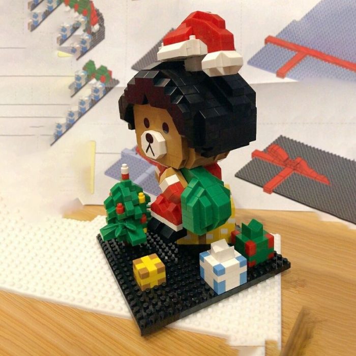LOZ 9276 Animal World Christmas Bear Boy Santa Claus Coat Tree Gifts Mini Diamond Blocks Bricks 3 - LOZ MALL