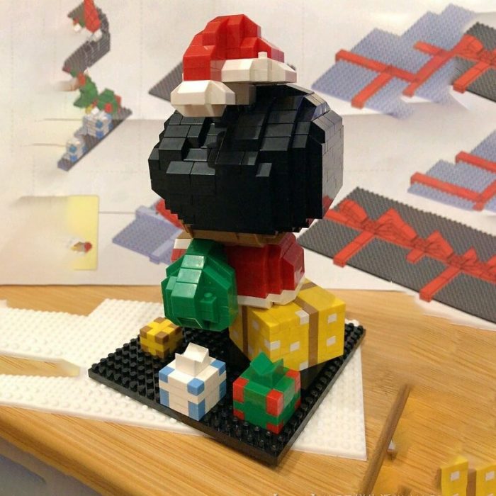 LOZ 9276 Animal World Christmas Bear Boy Santa Claus Coat Tree Gifts Mini Diamond Blocks Bricks 4 - LOZ MALL