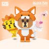LOZ Diamond Blocks small particles building blocks animal fox bear lion head flamingo adult puzzle assembly - LOZ MALL