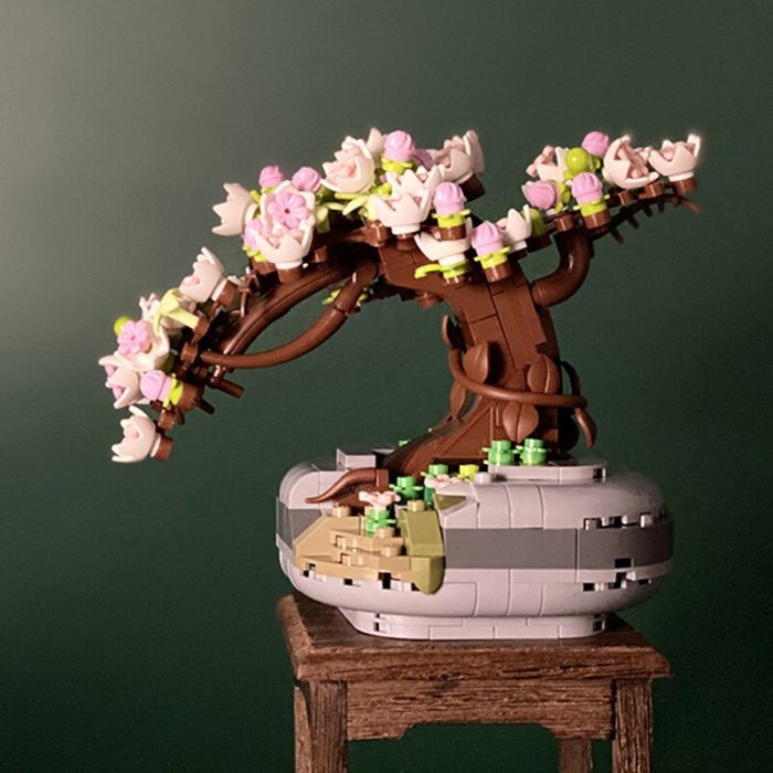 LOZ Ewige Blume Sakura Kirsche Baum Sukkulenten Topf Anlage Bee Tier Modell Mini Bl cke Ziegel 4 - LOZ MALL