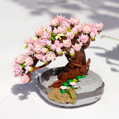 LOZ Ewige Blume Sakura Kirsche Baum Sukkulenten Topf Anlage Bee Tier Modell Mini Bl cke Ziegel 5 - LOZ MALL