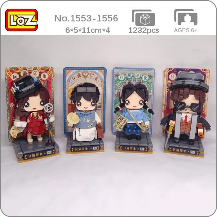 LOZ The Republic of China Era Singer Boss Leader Youth Student Schoolgirl 3D Mini Blocks Bricks - LOZ MALL