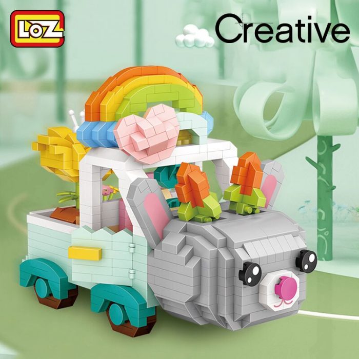 LOZ building blocks cartoon rabbit car fox micro diamond small particles assembled toy girl boy 3 - LOZ MALL
