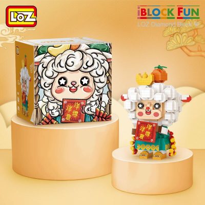 LOZ triumphantly National Tide Micro Diamond Small Particle Assembled Toy Building Block Model Sheep Assembled Year 1 - LOZ MALL