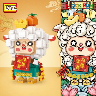 LOZ triumphantly National Tide Micro Diamond Small Particle Assembled Toy Building Block Model Sheep Assembled Year 2 - LOZ MALL