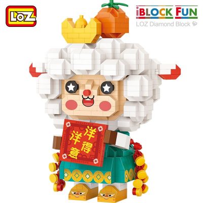 LOZ triumphantly National Tide Micro Diamond Small Particle Assembled Toy Building Block Model Sheep Assembled Year 4 - LOZ MALL