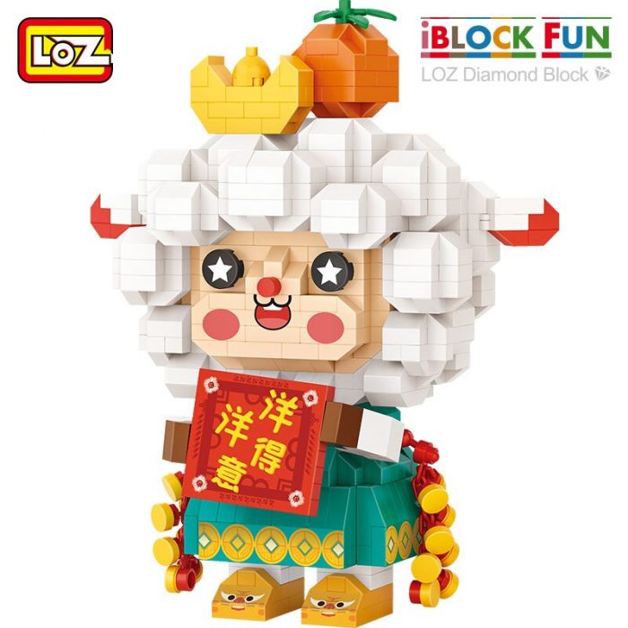LOZ triumphantly National Tide Micro Diamond Small Particle Assembled Toy Building Block Model Sheep Assembled Year 4 - LOZ MALL