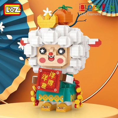 LOZ triumphantly National Tide Micro Diamond Small Particle Assembled Toy Building Block Model Sheep Assembled Year - LOZ MALL