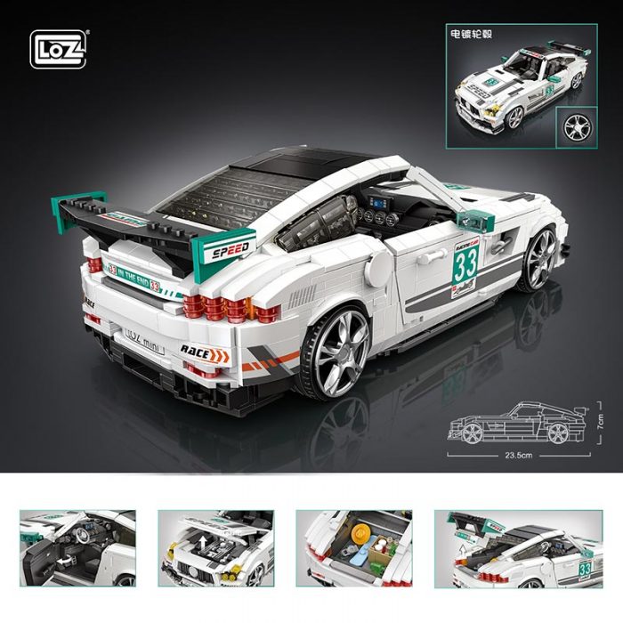 loz building blocks super running car model mini small particle assembly toy puzzle adult boy 2 - LOZ MALL