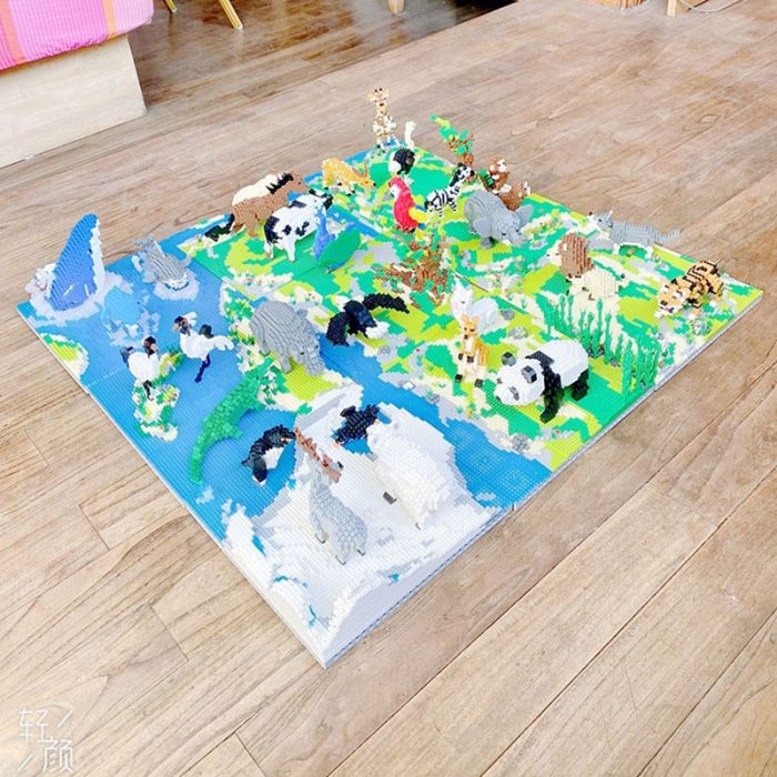Animal Penguin Lion Tiger Panda Deer Sheep Elephant Monkey Horse Fish Bird Mini Diamond Blocks Bricks 2 - LOZ MALL