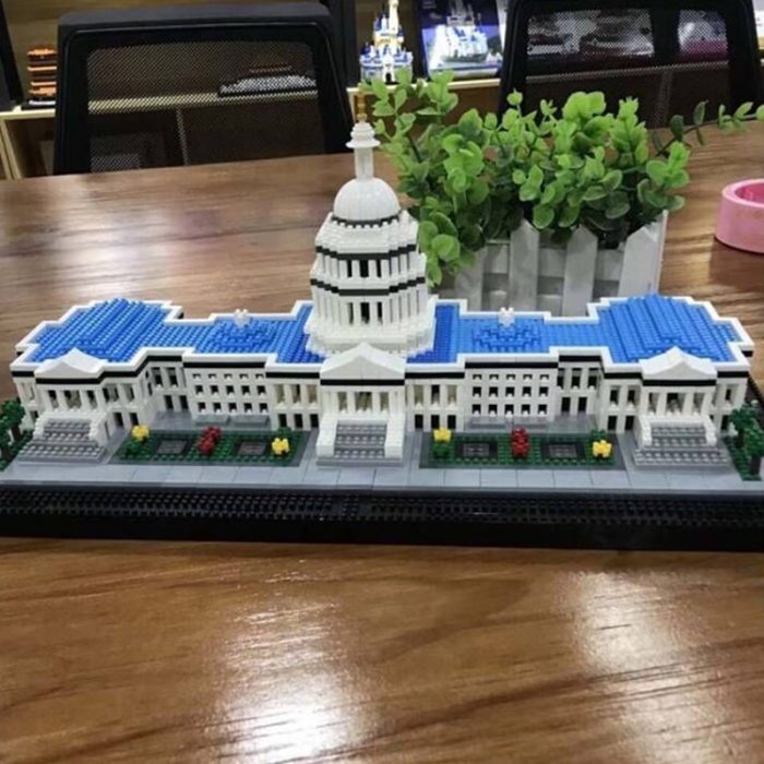 Balody 16082 World Architecture United States Capitol Congress House Garden Mini Diamond Blocks Bricks Building Toy 4 - LOZ MALL