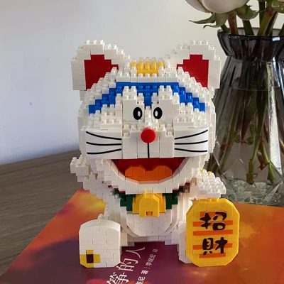 Balody 16144 Anime Doraemon Lucky Money Fortune Cat Animal Robot Pet Mini Diamond Blocks Bricks Building 4 - LOZ MALL