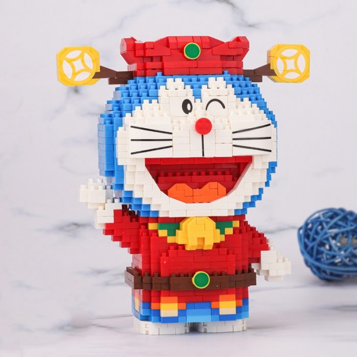 Balody 16145 Anime Doraemon God Of Wealth Cat Animal Robot Pet Model Mini Diamond Blocks Bricks 1 - LOZ MALL