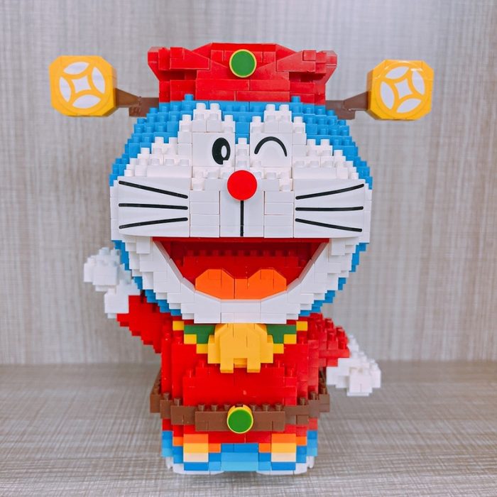Balody 16145 Anime Doraemon God Of Wealth Cat Animal Robot Pet Model Mini Diamond Blocks Bricks 2 - LOZ MALL
