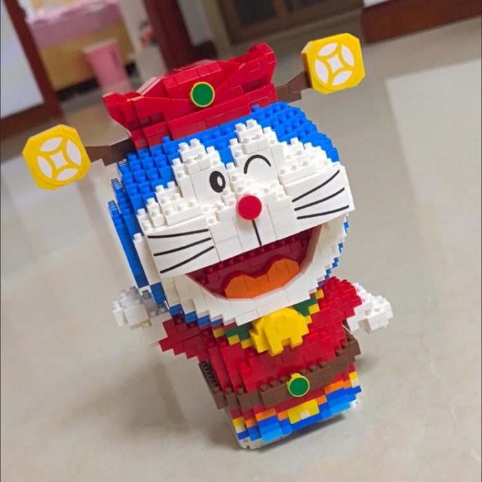 Balody 16145 Anime Doraemon God Of Wealth Cat Animal Robot Pet Model Mini Diamond Blocks Bricks 4 - LOZ MALL