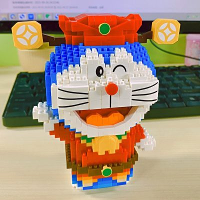 Balody 16145 Anime Doraemon God Of Wealth Cat Animal Robot Pet Model Mini Diamond Blocks Bricks 5 - LOZ MALL