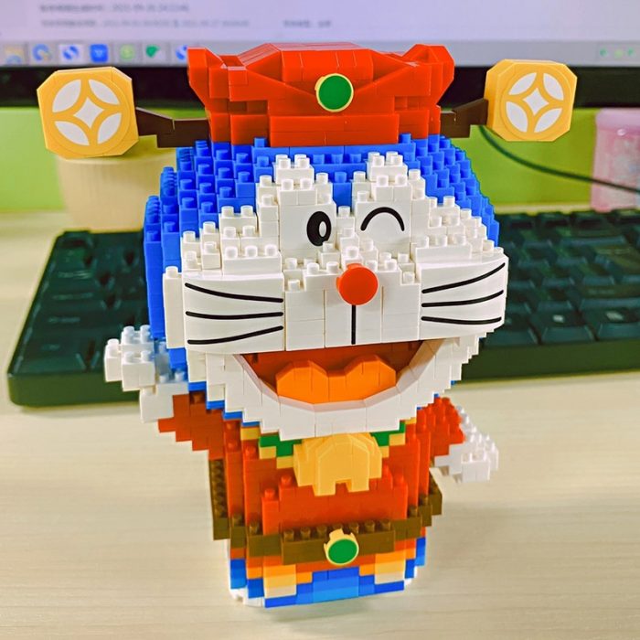 Balody 16145 Anime Doraemon God Of Wealth Cat Animal Robot Pet Model Mini Diamond Blocks Bricks 5 - LOZ MALL