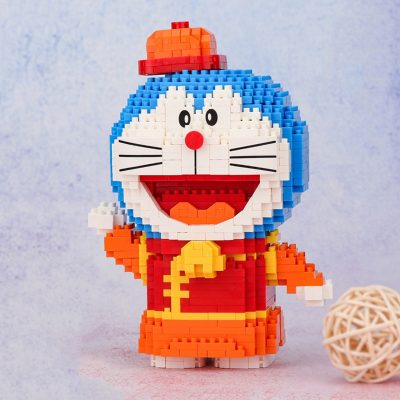 Balody 16146 Anime Doraemon China Town Cat Hat Animal Robot Pet Mini Diamond Blocks Bricks Building 1 - LOZ MALL