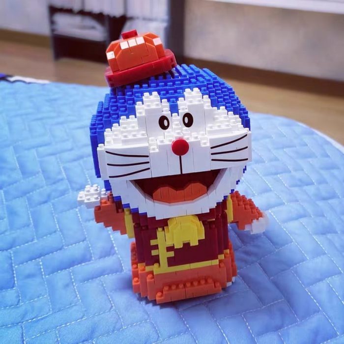 Balody 16146 Anime Doraemon China Town Cat Hat Animal Robot Pet Mini Diamond Blocks Bricks Building 2 - LOZ MALL